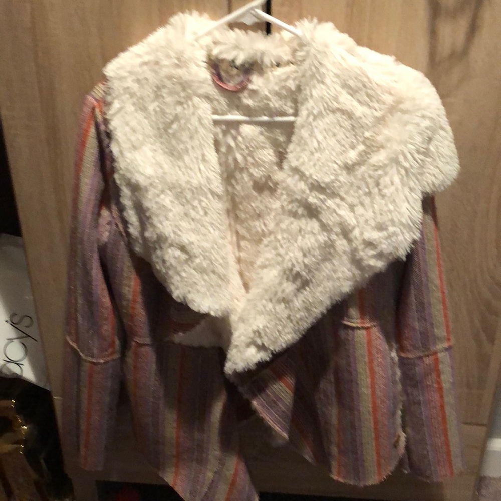 Roxy boho fur jacket small